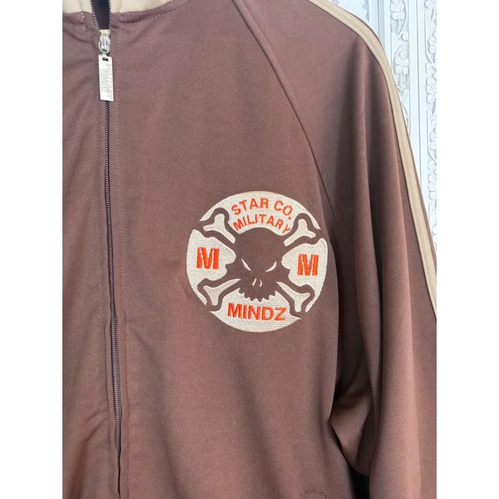 Star Co Unrestricted Apparel Military Mindz Jacket Mens XL Skull Graphic Grunge - Picture 3 of 8